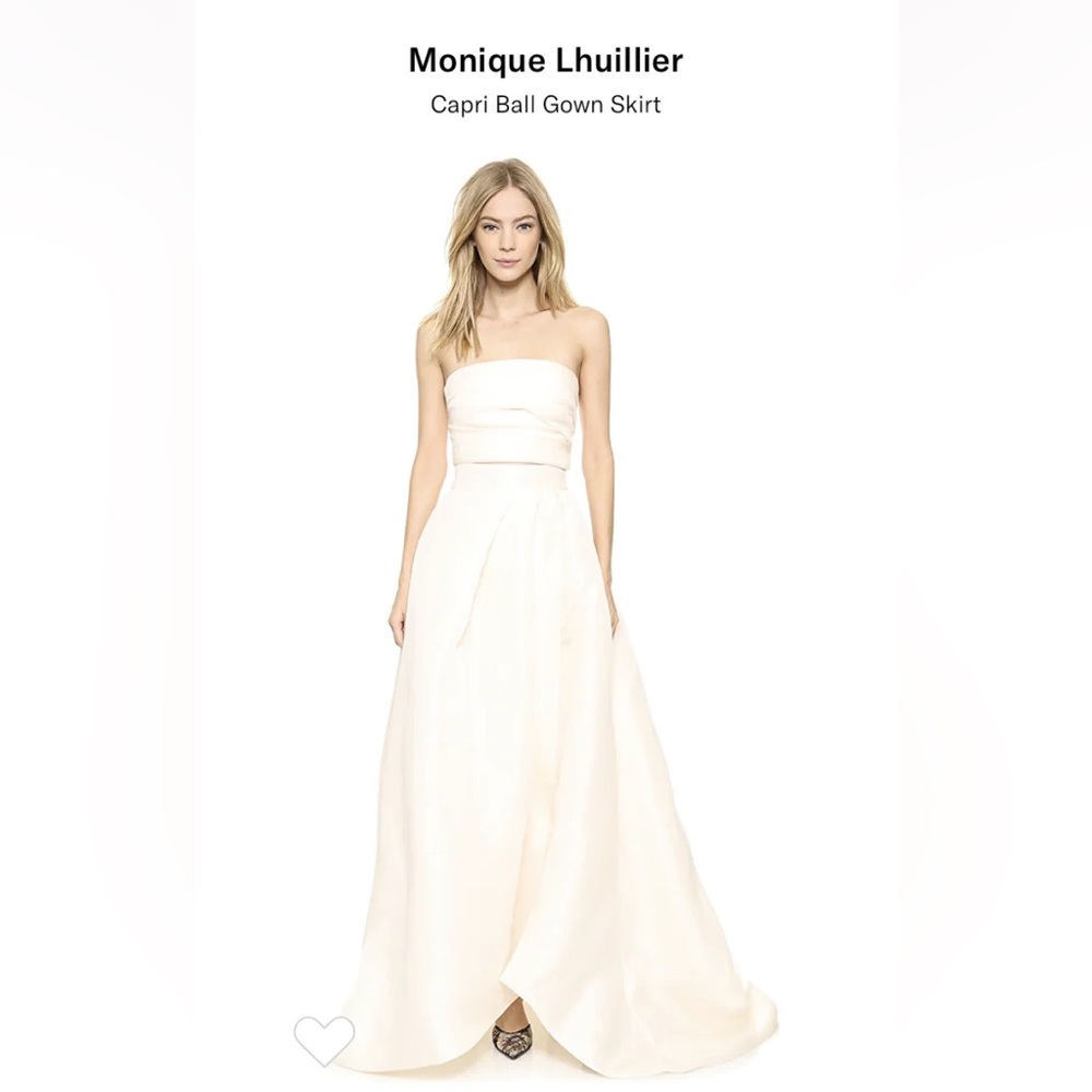 Monique LHullier Capri two piece wedding dress.